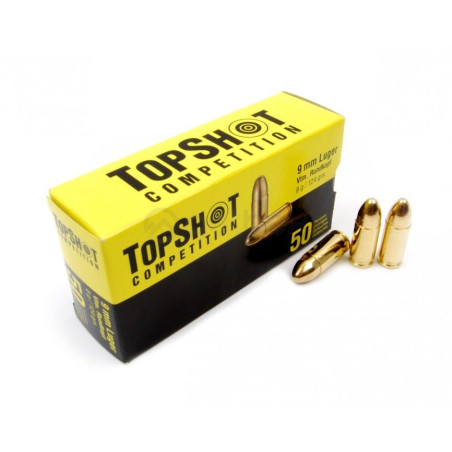 Šoviniai TopShot kal. 9mm Luger FMJ 8g (50vnt.)